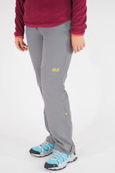 Womens Jack Wolfskin 5006162 Tarmac Grey Windproof Comfort Fit Hiking Trousers